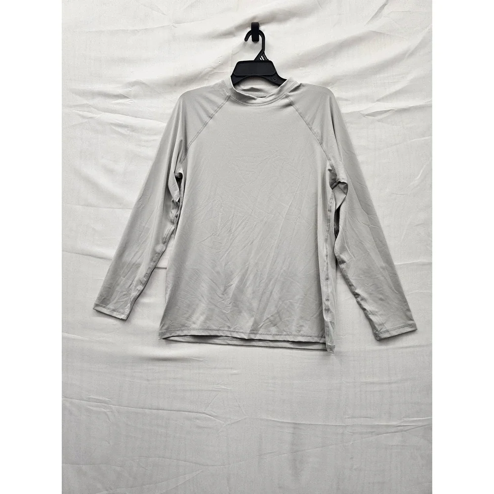 Goodfellow & Co Mens Slim Rash Guard Swim Shirt Gray Polyester Athletic Size M